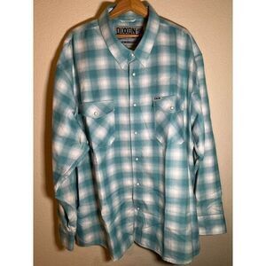 Dixxon Flannel Co‎ Pearl Snap Shirt Men Size 4XL Green Plaid Fria Long Sleeve